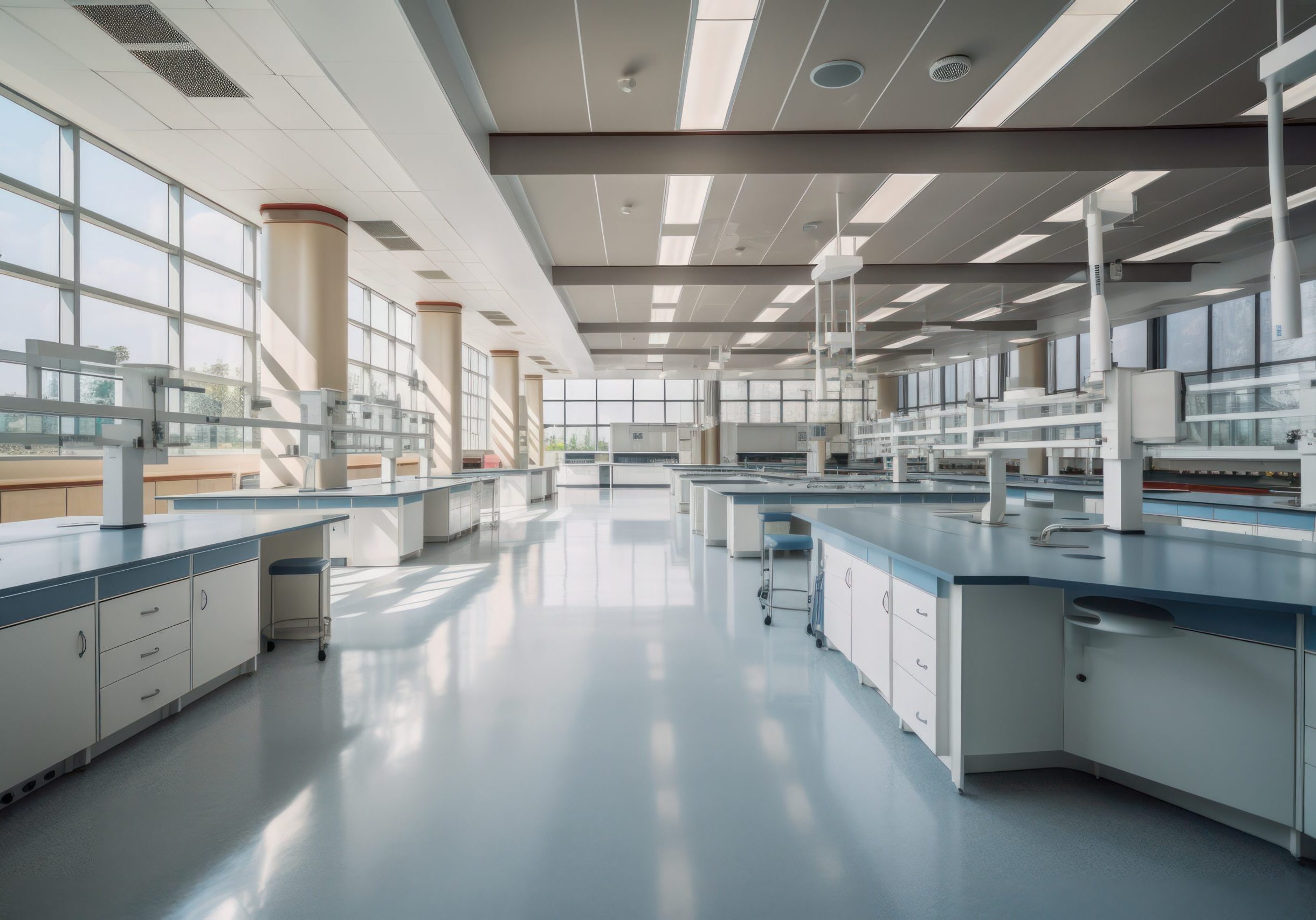 Interior of a modern laboratory. Science lab for Chemistry tests